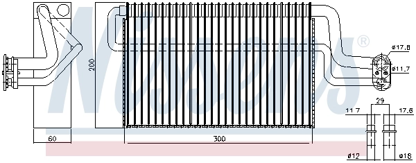 Evaporador de aire acondicionado 92306 Nissens