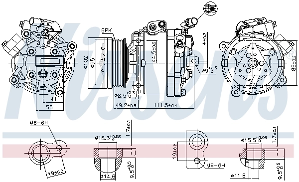 Compresor de ac Nissens 890666