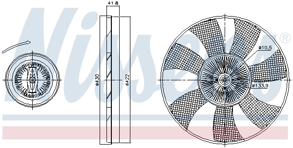 Embrague viscoso de ventilador 86220 Nissens