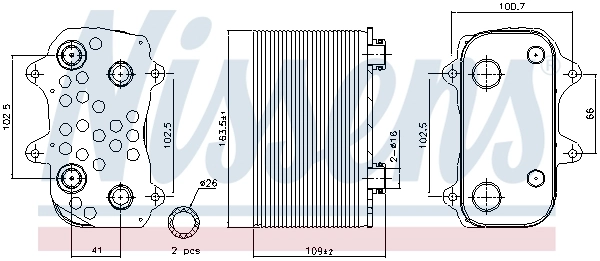 Radiador de refrigeración de la transmisión Nissens 91164