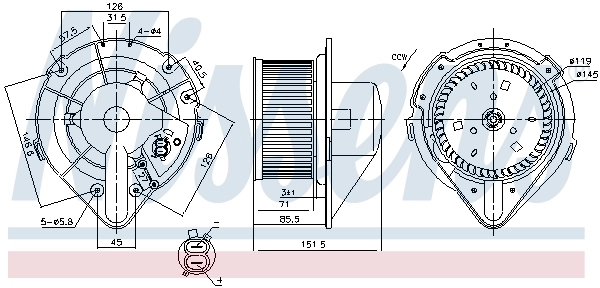Ventilador interior Nissens 87066