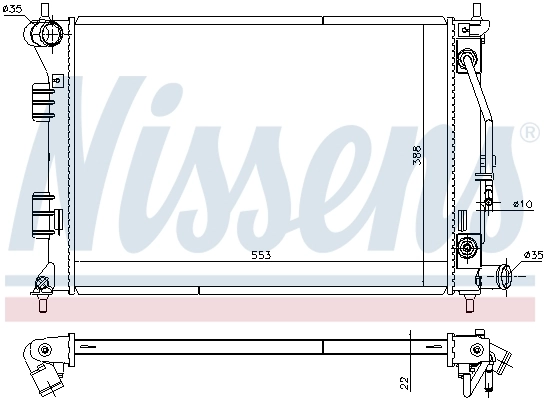 Radiador 675014 Nissens