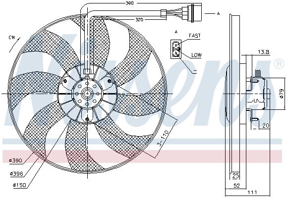  Ventilador del motor Audi A2 