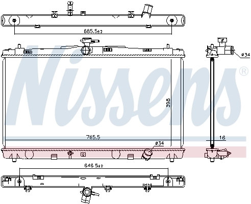 Radiador 646869 Nissens