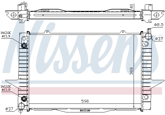 Radiador 65548A Nissens