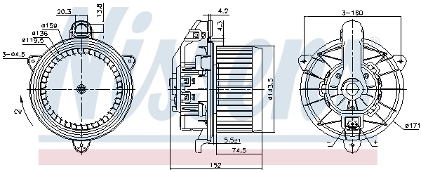 Ventilador interior Nissens 87495
