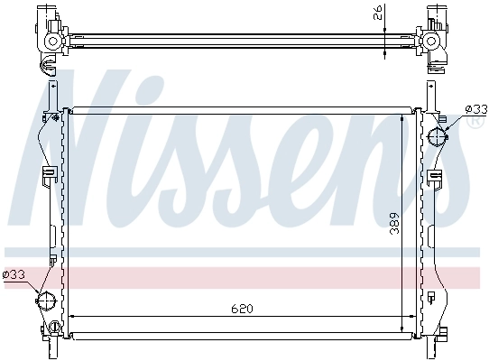 Radiador 62044A Nissens