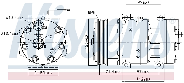Compresor de aire acondicionado 89129 Nissens