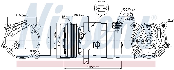 Compresor de aire acondicionado Opel Astra 51, 52, F35, M35