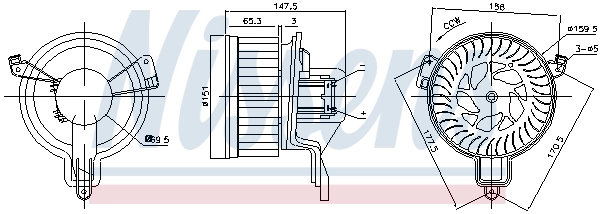 Ventilador interior Nissens 87259