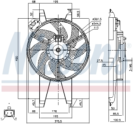 Ventilador de refrigeración Nissens 85767