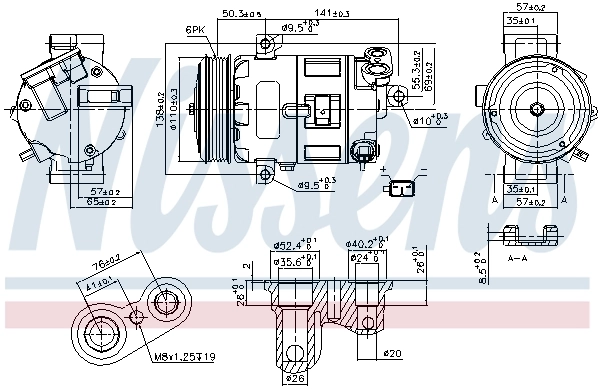 Compresor de ac Nissens 89400