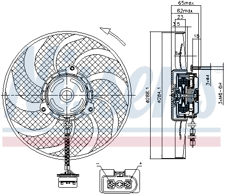 Ventilador de refrigeración del motor Nissens 85541
