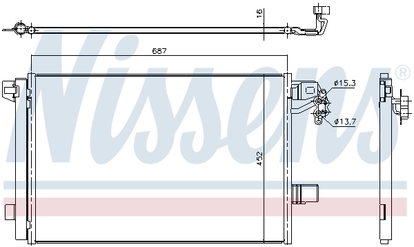 940345 Nissens Radiador de aire acondicionado