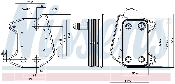 Enfriador de aceite  Nissens 91166