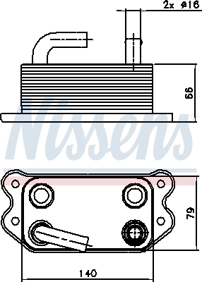 Enfriador de aceite  Nissens 90738