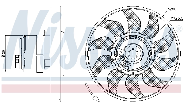 Ventilador del motor 85619 Nissens
