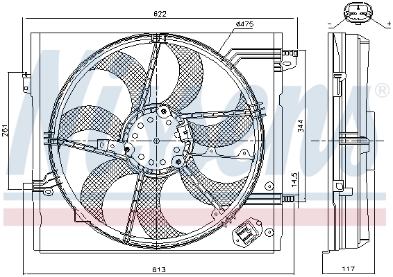 85946 Nissens Ventilador de refrigeración del motor