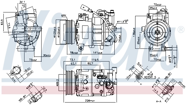 890048 Nissens Compresor climatizador