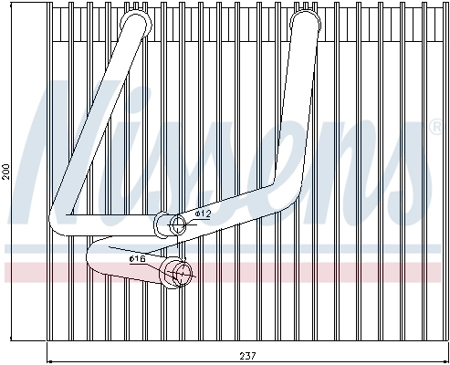 Evaporador de aire acondicionado 92270 Nissens