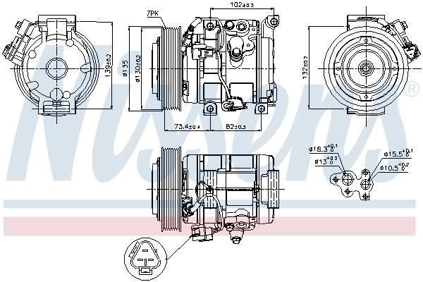 Compresor de ac Nissens 89250