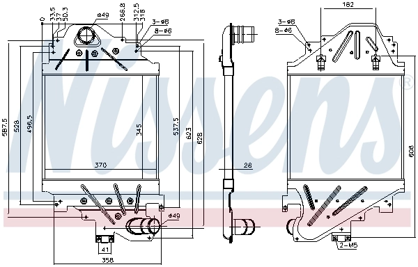 Intercooler 96791 Nissens