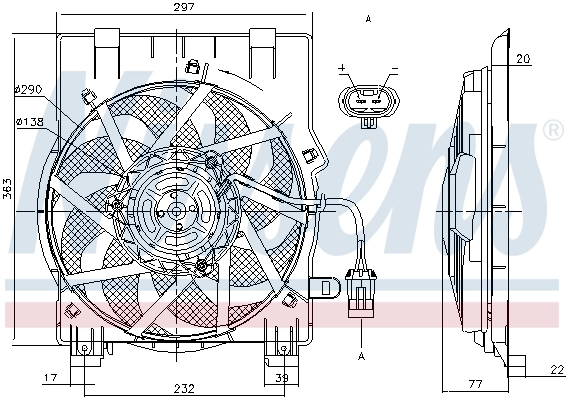 Ventilador de radiador A5806 HELLA