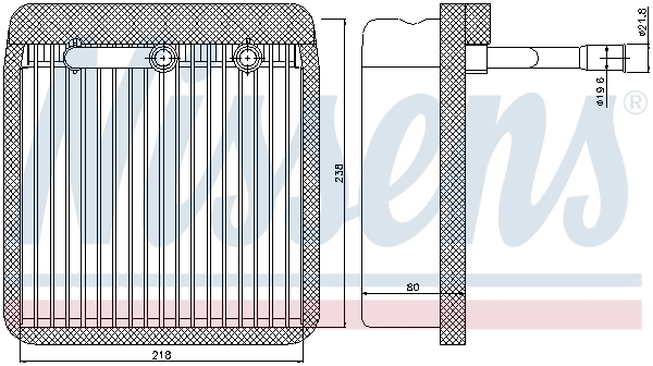 Evaporador de aire acondicionado 92193 Nissens