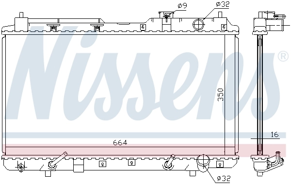 Radiador 681021 Nissens
