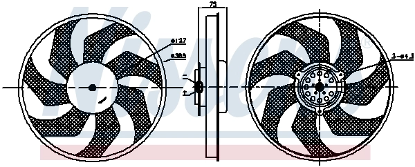 Ventilador de refrigeración del motor Nissens 85956