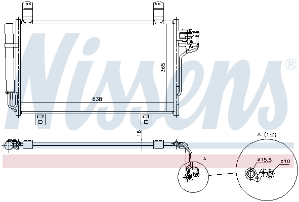 940326 Nissens Radiador de aire acondicionado