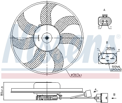 850021 Nissens Electroventilador del motor