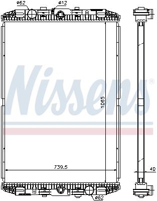 Radiador de água Nissens 614170
