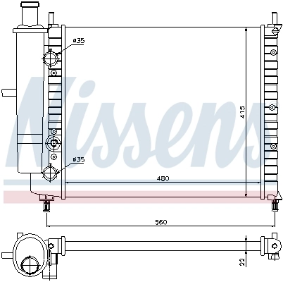 Radiador 61779 Nissens
