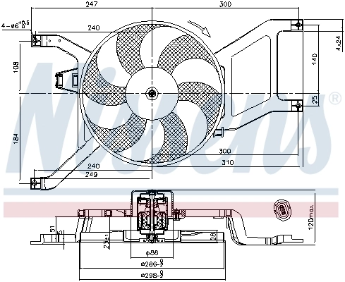 Ventilador de refrigeración del motor Nissens 85714