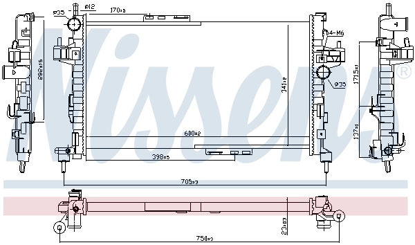 63094 Nissens Refrigeración del motor