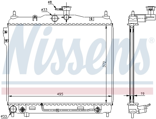 Radiador 67496 Nissens