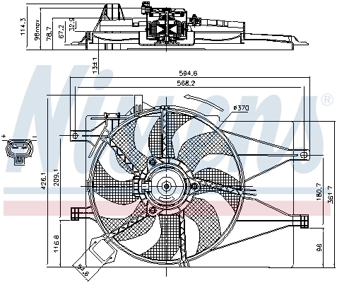 Ventilador de refrigeración Nissens 85434