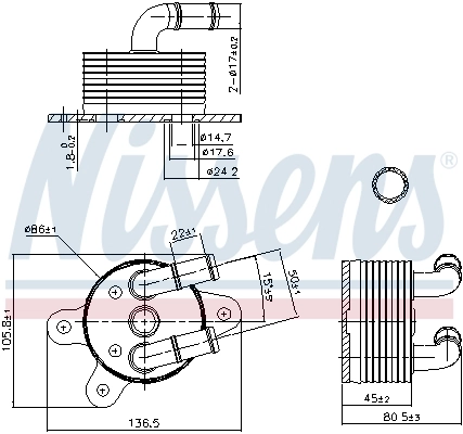 Radiador de refrigeración de la transmisión Nissens 90842