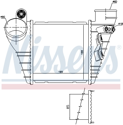 Intercooler 96847 Nissens
