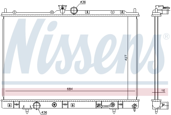 Radiador 628976 Nissens