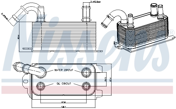 Radiador de refrigeración de la transmisión Nissens 90661