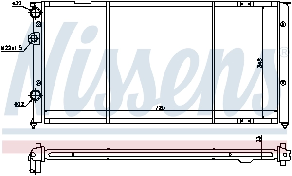 Radiador 652491 Nissens