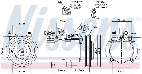 890182 Nissens Compresor climatizador