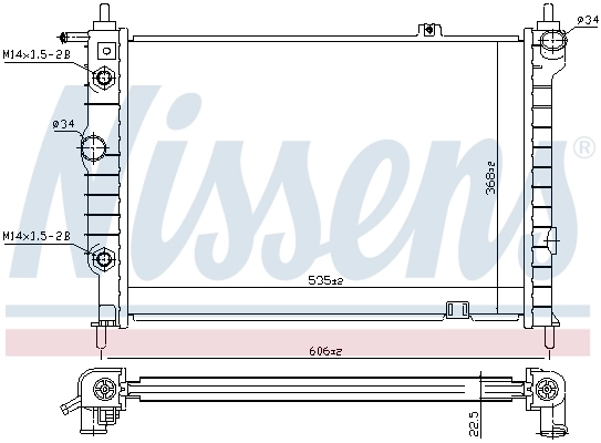 Radiador 63061 Nissens