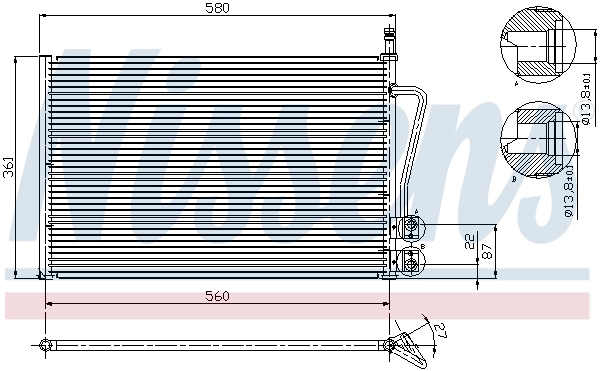 94587 Nissens Radiador de aire acondicionado