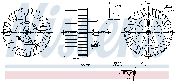 Ventilador interior Nissens 87533