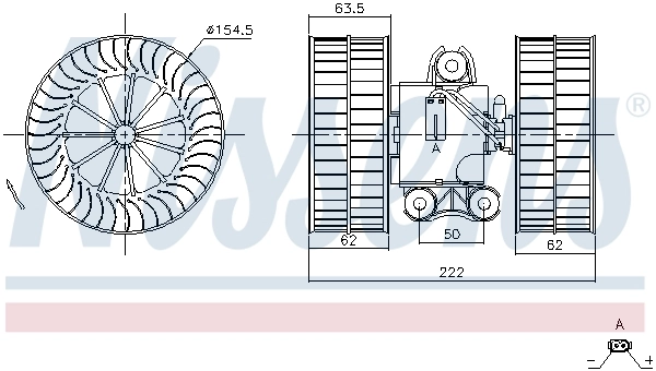 Ventilador habitáculo 87212 Nissens