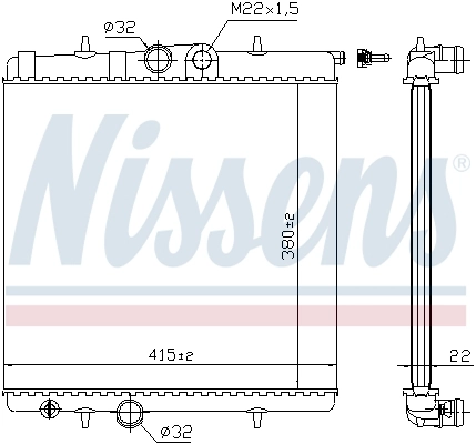 Radiador de água Nissens 63708A