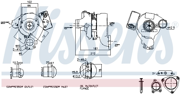 Turbocompresor Mercedes E sedán (W211) (2002 - 2008) precio, desde 593,24 USD